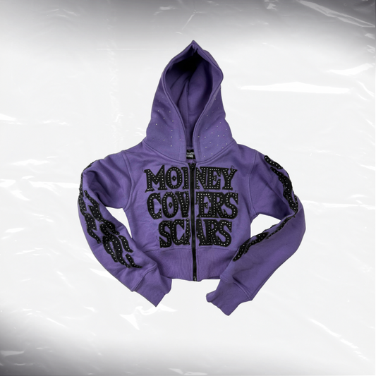 HER$ Cropped ZipUp - Purple